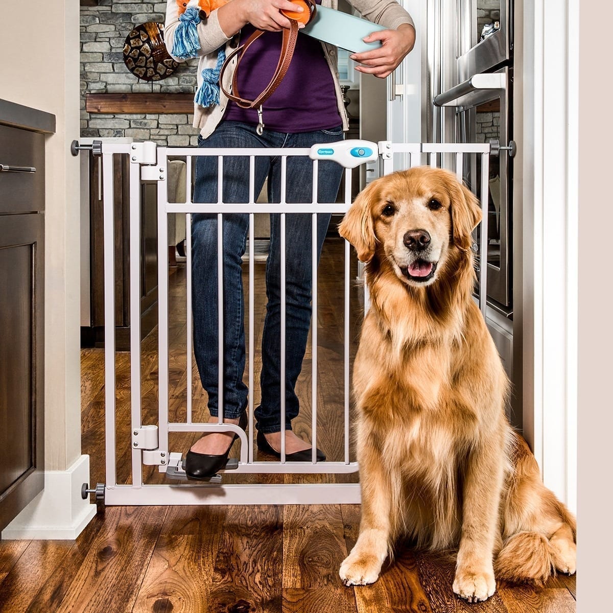 Carlson grind handsfree walk-thru hvit 81x76-112cm