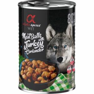 Alpha Spirit Kjøttboller med kalkun og koriander - Våtfôr Hund 6 x 400g